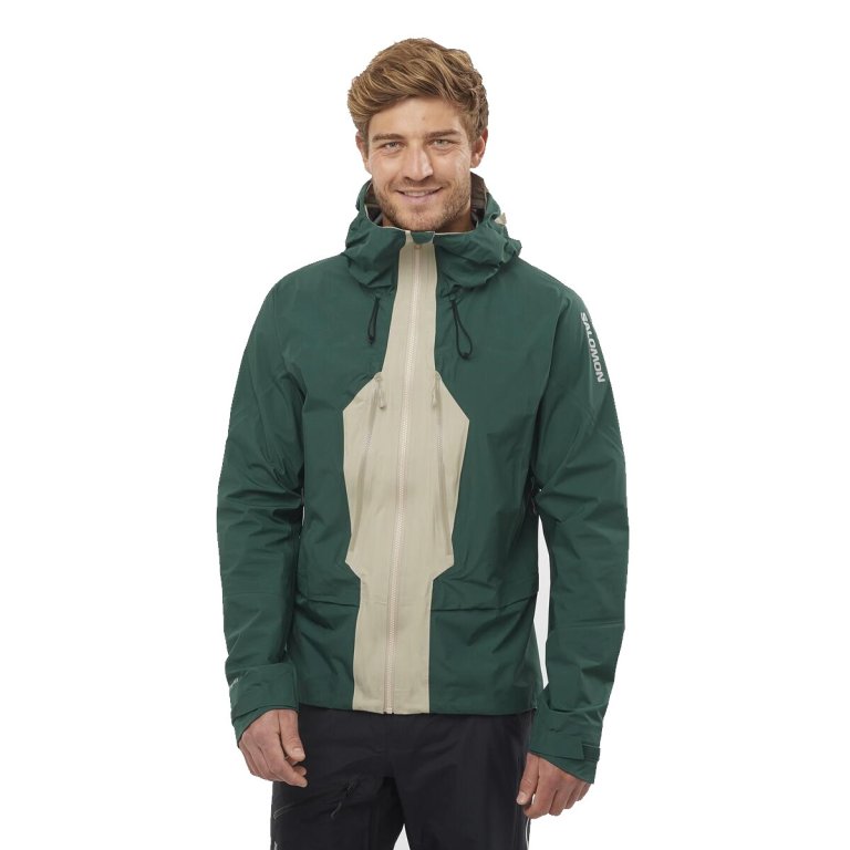 Куртка Salomon MTN GTX 3L M - зелений/бежевий