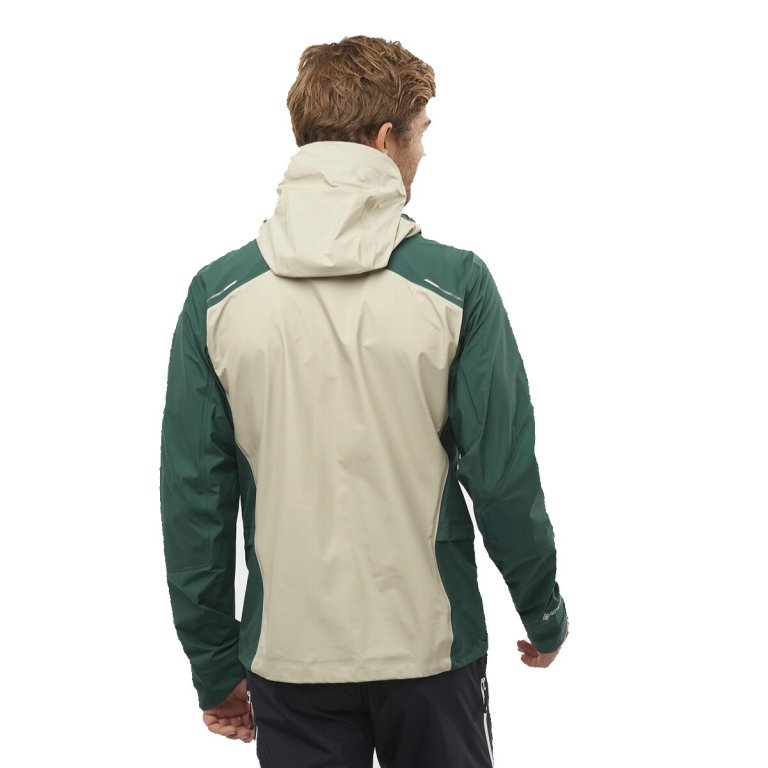 Куртка Salomon MTN GTX 3L M - зелений/бежевий
