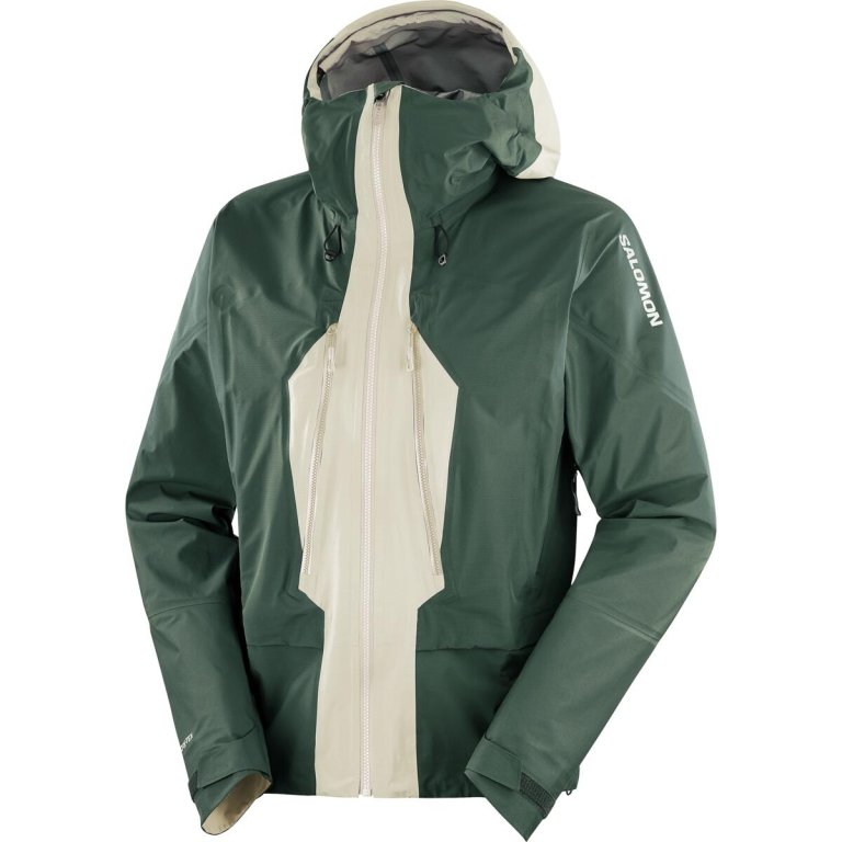 Куртка Salomon MTN GTX 3L M - зелений/бежевий