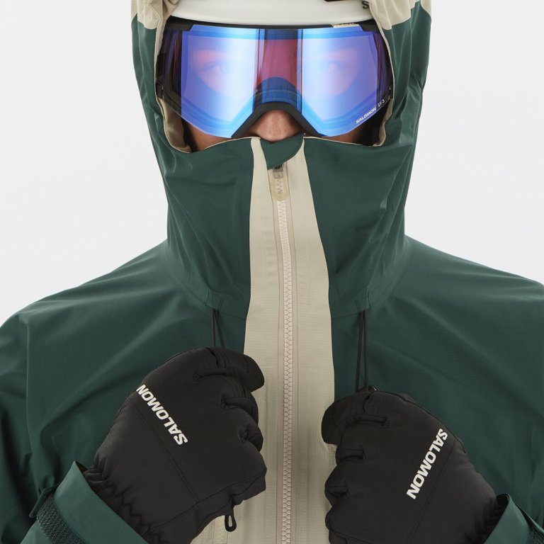 Куртка Salomon MTN GTX 3L M - зелений/бежевий