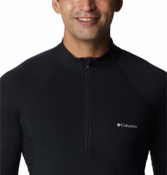 Футболка Columbia Midweight Stretch з довгим рукавом на блискавці M - чорна