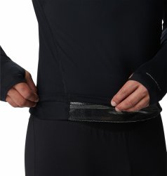 Футболка Columbia Midweight Stretch з довгим рукавом на блискавці M - чорна