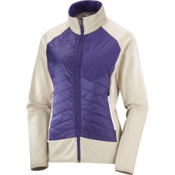 Куртка Salomon MTN Hybrid Mid W Jacket - бежево-фіолетова