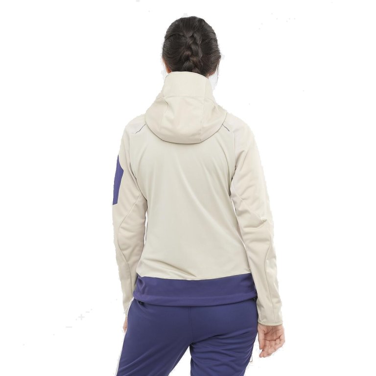 Куртка Salomon MTN GTX® Softshell JKT W - бежевий/фіолетовий