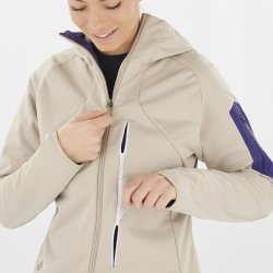 Куртка Salomon MTN GTX® Softshell JKT W - бежевий/фіолетовий