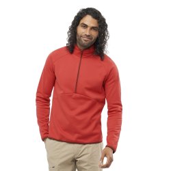 Кофта Salomon Essential Warm HZ Mid M - червона