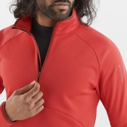 Кофта Salomon Essential Warm HZ Mid M - червона
