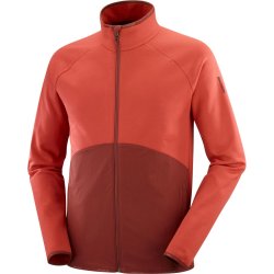 Кофта Salomon Essential Warm FZ Mid M - червона