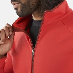Кофта Salomon Essential Warm FZ Mid M - червона
