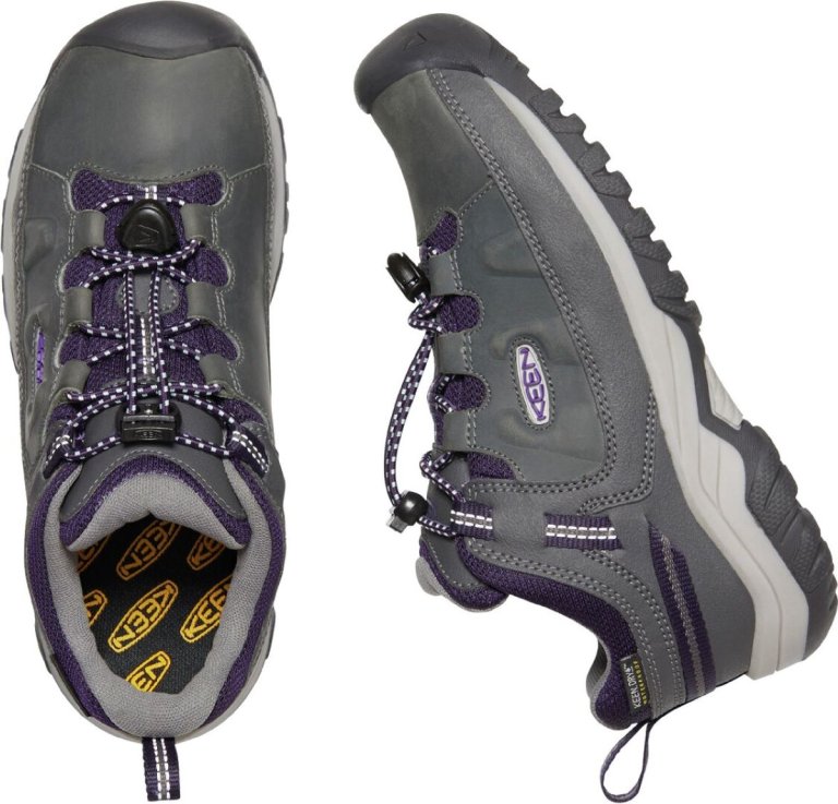 Взуття дитяче Keen Targhee Low WP J - сіре/фіолетове
