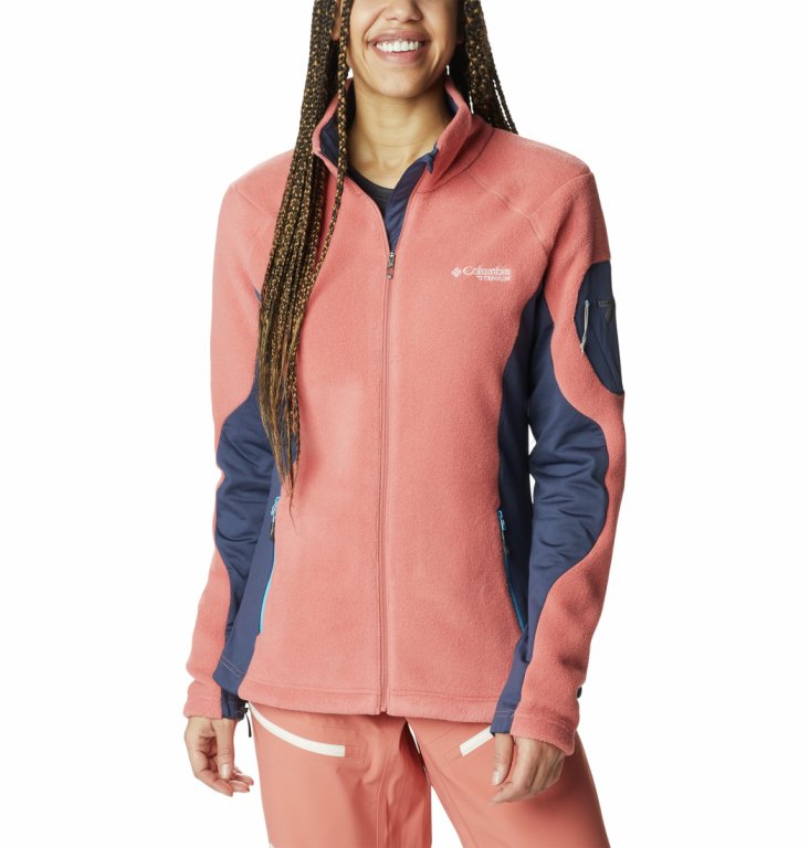 Світшот Columbia Titan Pass™ 2.0 II Fleece W - лосось/темно-синій