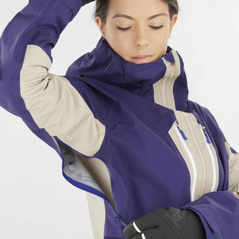 Куртка Salomon Mountain GTX 3L Jacket W - фіолетова