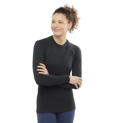 Футболка Salomon Essential Warm LS Top W - чорна