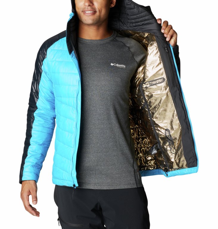 Bunda Columbia Platinum Peak™ Hooded Jacket M - modrá/černá