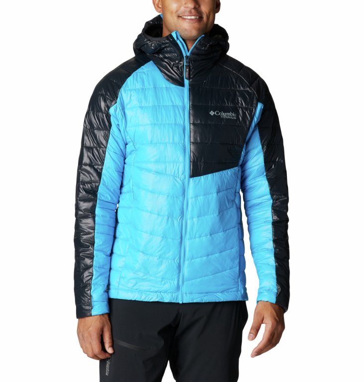 Bunda Columbia Platinum Peak™ Hooded Jacket M - modrá/černá