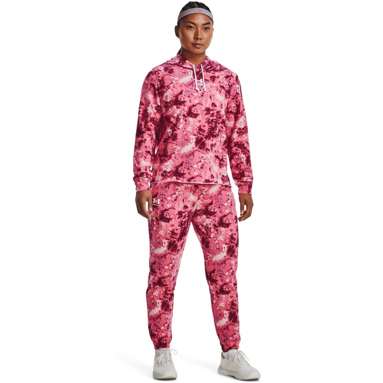Штани спортивні жіночі Under Armour Rival Terry Print Jogger W - рожеві