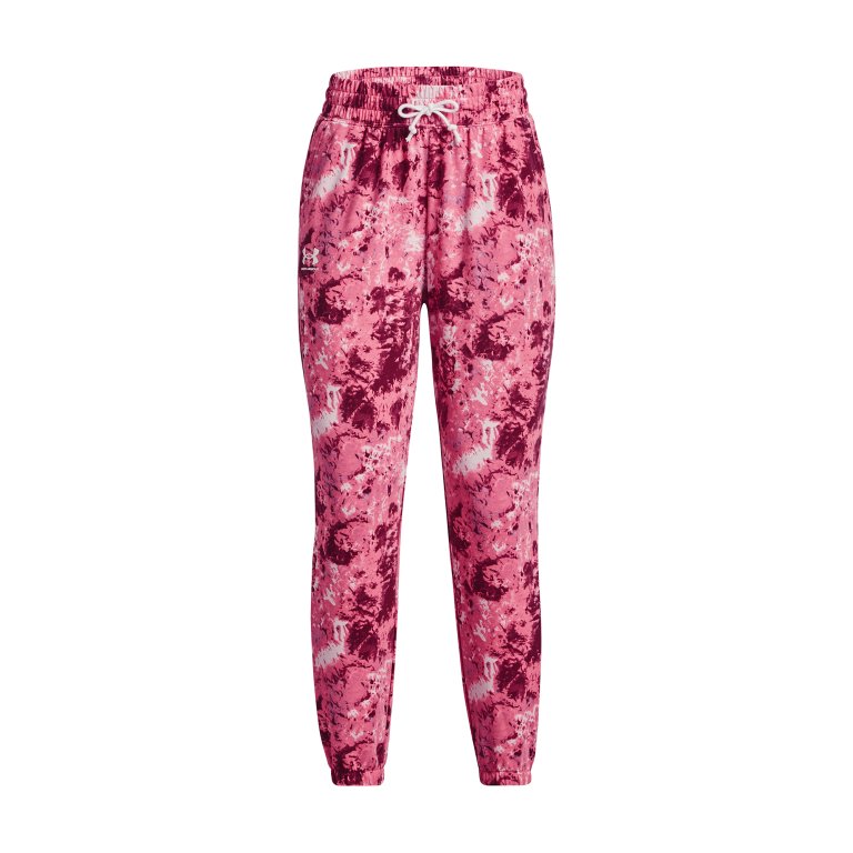 Штани спортивні жіночі Under Armour Rival Terry Print Jogger W - рожеві