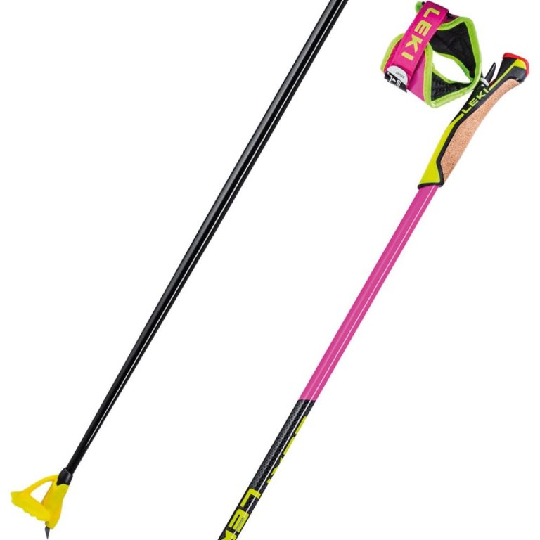 Hole Nordic walking Leki PRC 750 - růžová/žlutá/černá