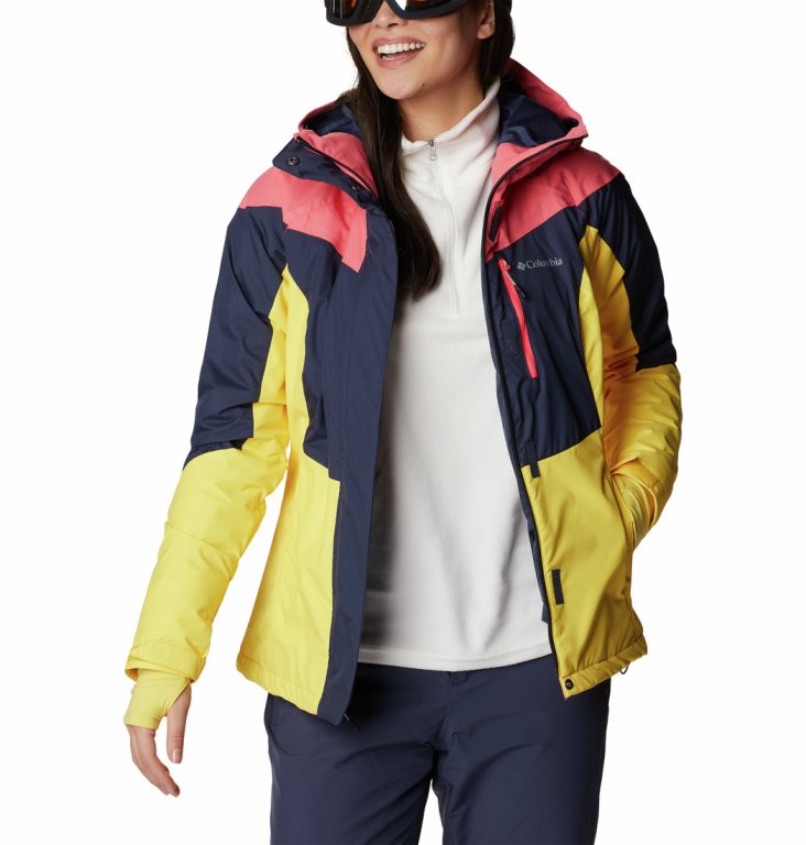 Куртка Columbia Rosie Run™ Insulated Jacket W - жовтий/рожевий/блакитний