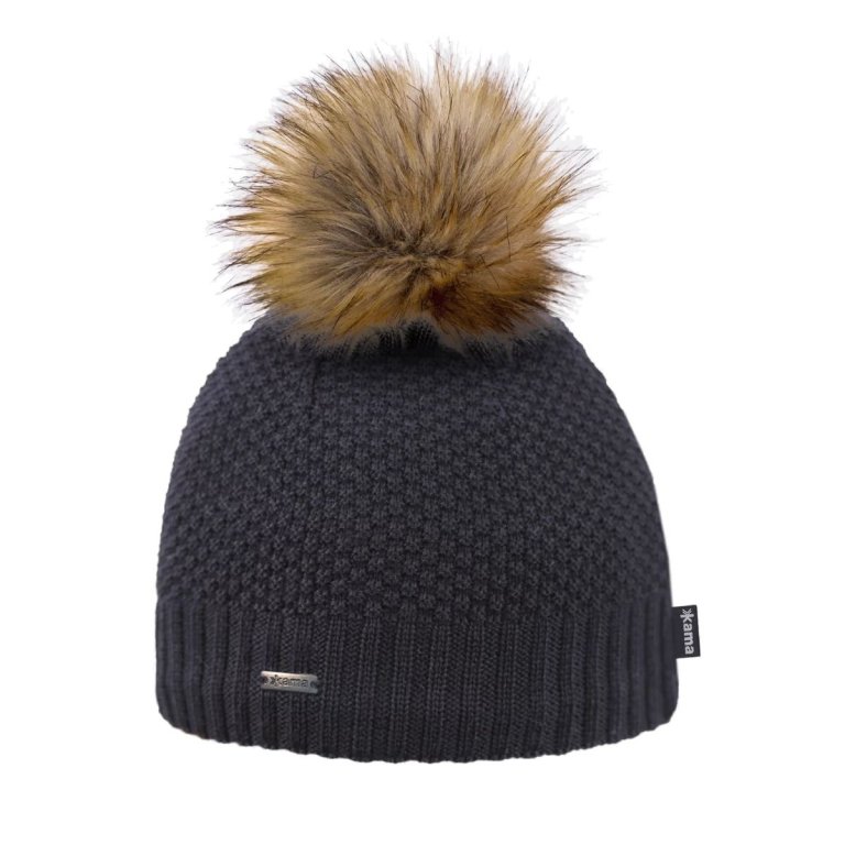Шапка Kama Merino A166 W - чорна