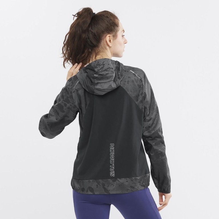 Куртка Salomon Bonatti Cross FZ Hoodie W - чорний/сірий