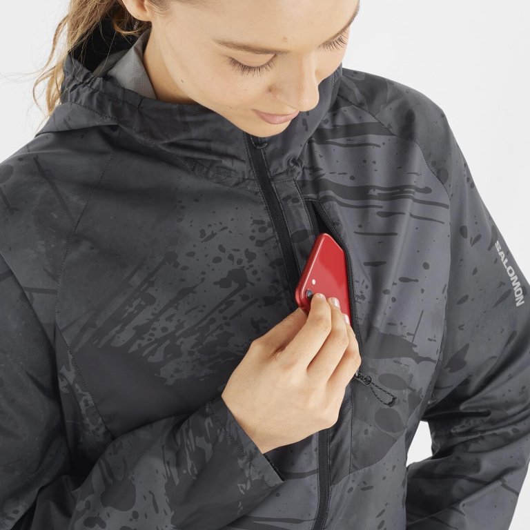 Куртка Salomon Bonatti Cross FZ Hoodie W - чорний/сірий
