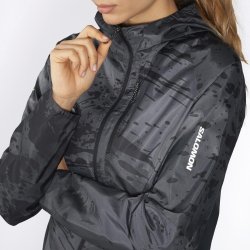 Куртка Salomon Bonatti Cross FZ Hoodie W - чорний/сірий