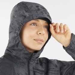 Куртка Salomon Bonatti Cross FZ Hoodie W - чорний/сірий