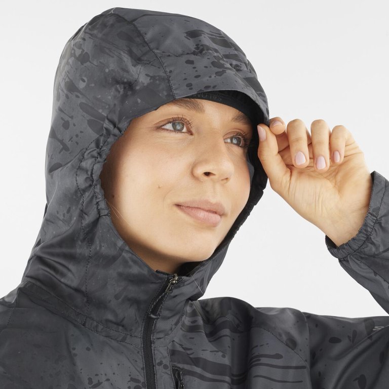 Куртка Salomon Bonatti Cross FZ Hoodie W - чорний/сірий