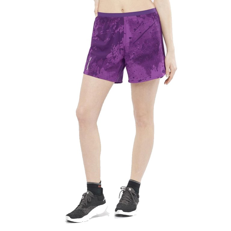 Шорти Salomon Cross 5" Short W - фіолетовий