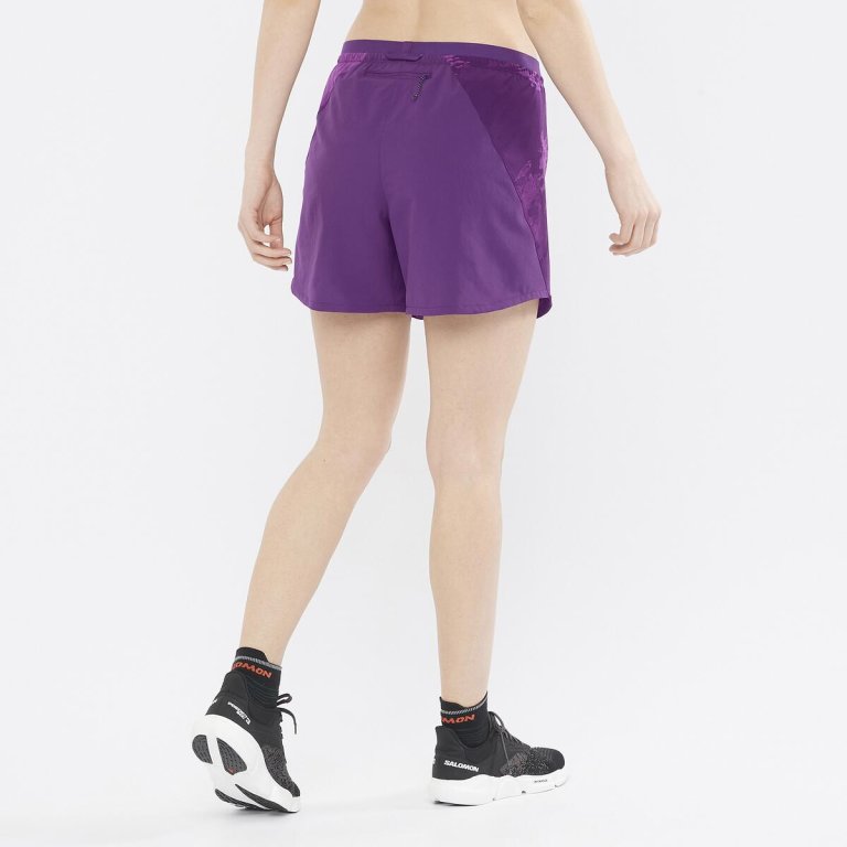 Шорти Salomon Cross 5" Short W - фіолетовий