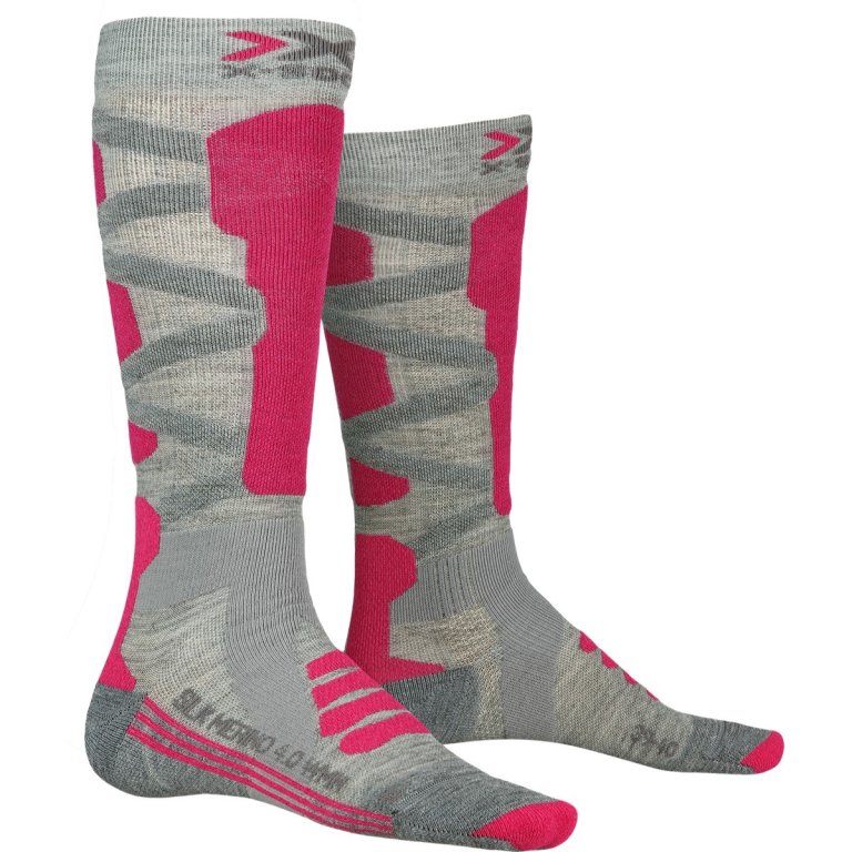 Шкарпетки X-Bionic Ski Silk Merino 4.0 W - сірі/рожеві