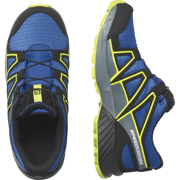 Взуття Salomon Speedcross Cswp J - синій/зелений