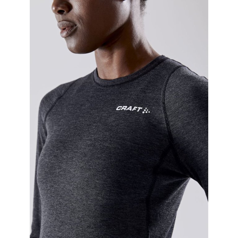 Футболка Craft Core Wool Merino LS W - чорна