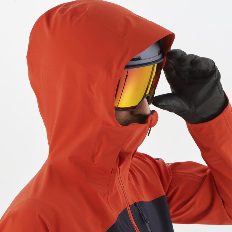 Куртка Salomon Force 3L JKT M - помаранчева/синя