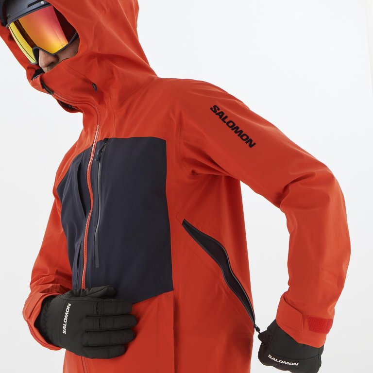 Куртка Salomon Force 3L JKT M - помаранчева/синя