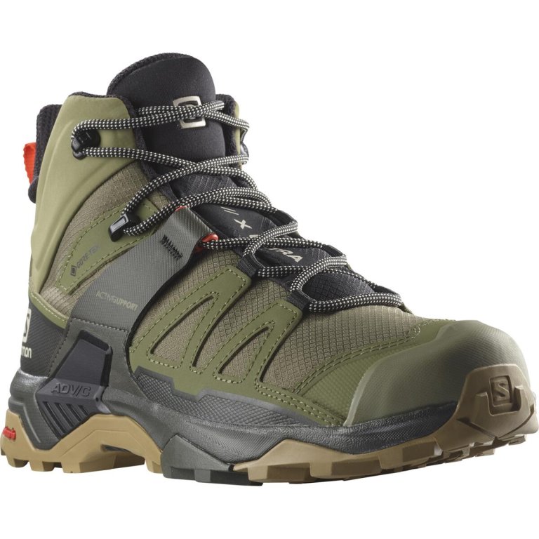 Взуття Salomon X Ultra 4 Mid Wide GTX M - зелені/чорні