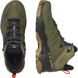 Взуття Salomon X Ultra 4 Mid Wide GTX M - зелені/чорні