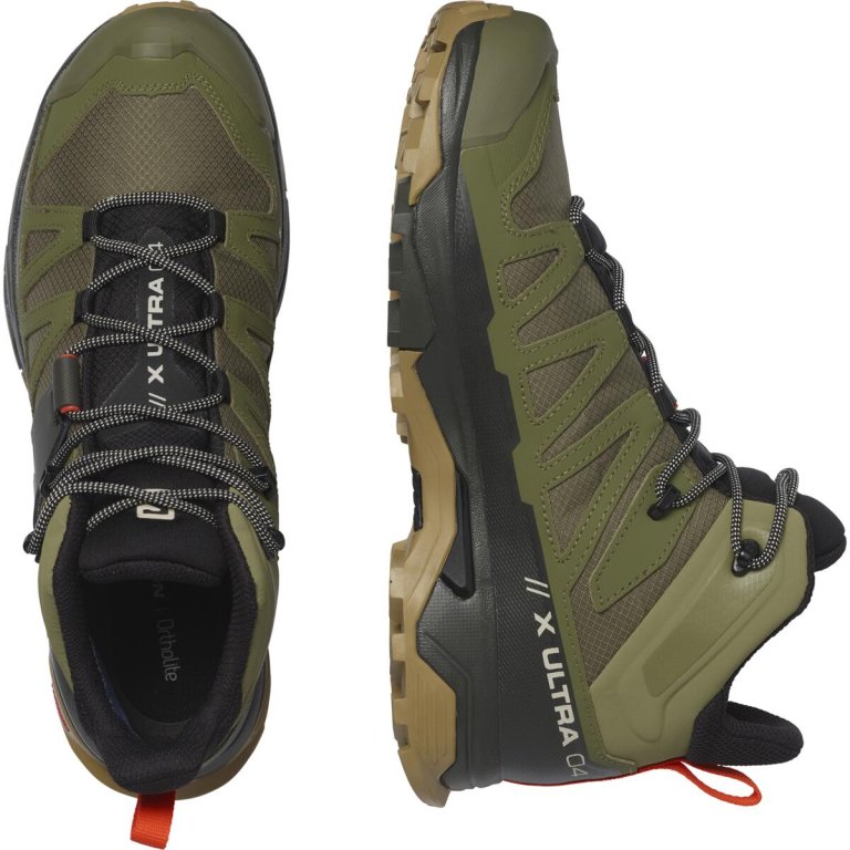 Взуття Salomon X Ultra 4 Mid Wide GTX M - зелені/чорні