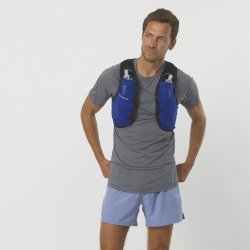 Рюкзак Salomon Active Skin 4 з флягами - синій/чорний