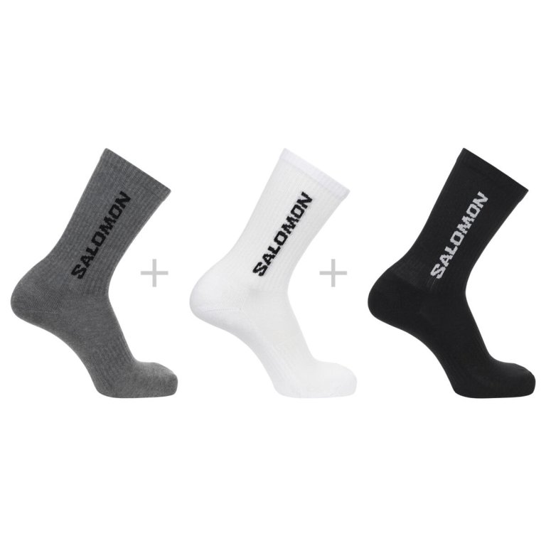 Шкарпетки Salomon Everyday Crew 3-Pack Socks - сірий/чорний/білий