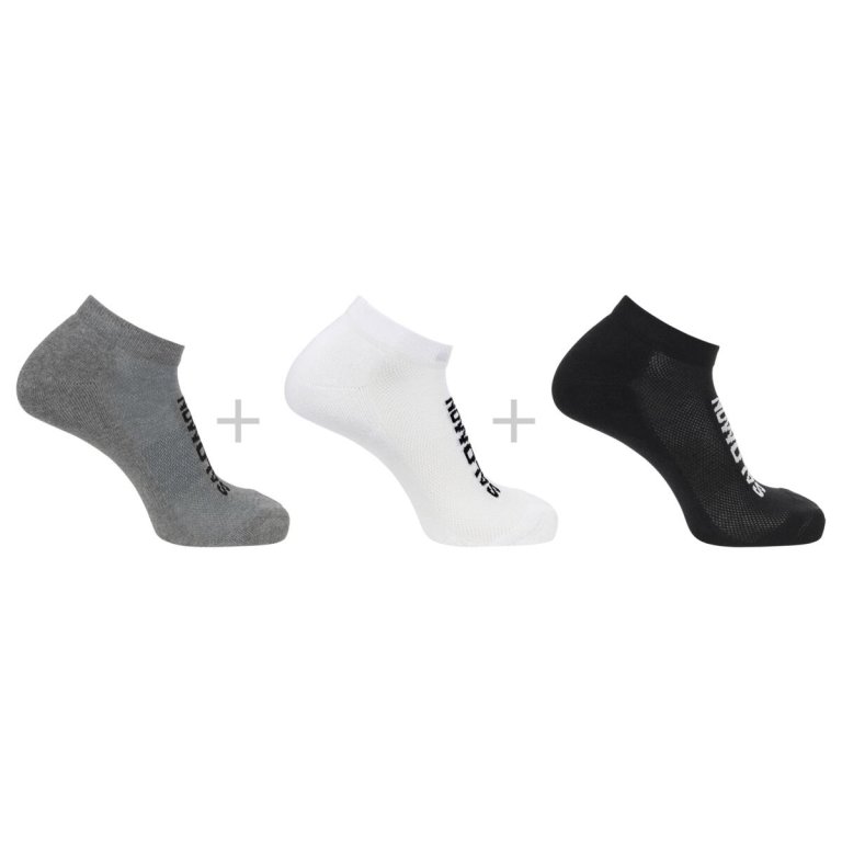 Шкарпетки Salomon Everyday Low 3-Pack Socks - чорні/білі/сірі