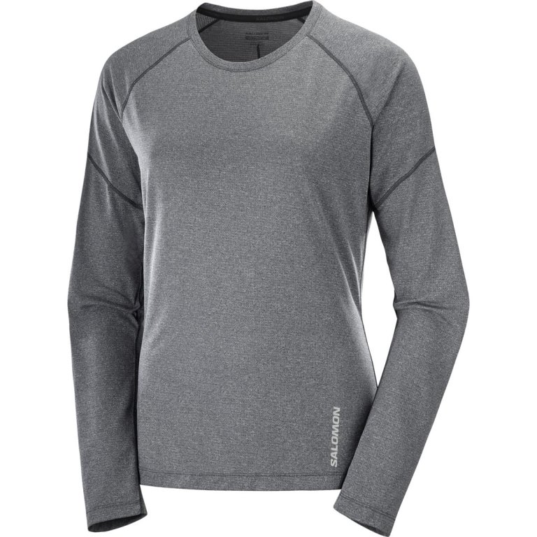 Жіноча футболка Salomon Cross Run LS Tee W - сірий
