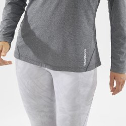 Жіноча футболка Salomon Cross Run LS Tee W - сірий