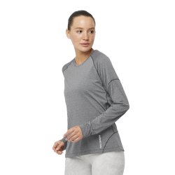Жіноча футболка Salomon Cross Run LS Tee W - сірий