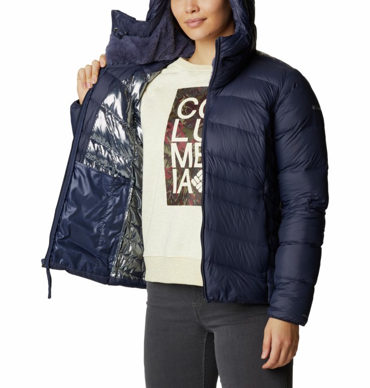 Bunda Columbia Autumn Park™ Down Hooded Jacket Wmn - tmavě modrá
