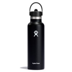 Термос Hydro Flask 21 унція (621 мл) Standard Flex Straw Cover - чорний
