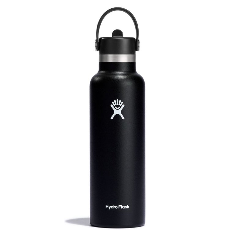 Термос Hydro Flask 21 унція (621 мл) Standard Flex Straw Cover - чорний