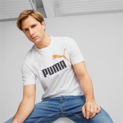 Футболка Puma ESS+ 2 Col Logo Tee M - білий