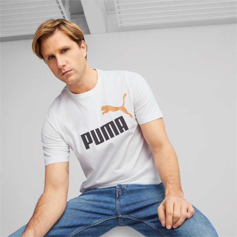 Футболка Puma ESS+ 2 Col Logo Tee M - білий